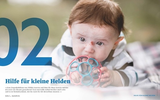 Innenansicht Jahresbericht Foto von Schmetterlingskind mit Schnuller
