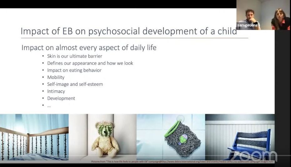 Screenshot vom Online-Seminar, Thema psychosoziale Faktoren