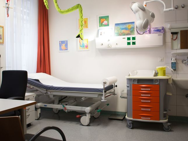 One of the two Outpatient Clinic rooms of the EB House 